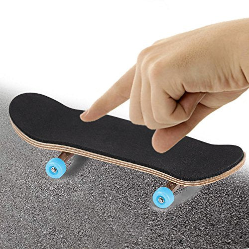 HERCHR Finger Boards, 1Pc Maple Wooden Alloy Fingerboard Finger Skateboards Creative Fingertips Daliy Playing Relaxing Movement Set with Box for Relax Play (Light Blue) - color: Light Blue