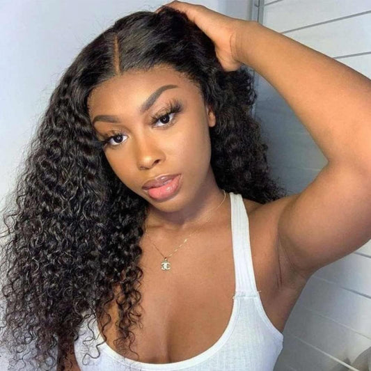 Besurina Kinky Curly Lace Front Wig Human Hair 13X4 Wear And Go Glueless Wigs Human Hair Pre Plucked With Baby Hair 18 Inch Hd D