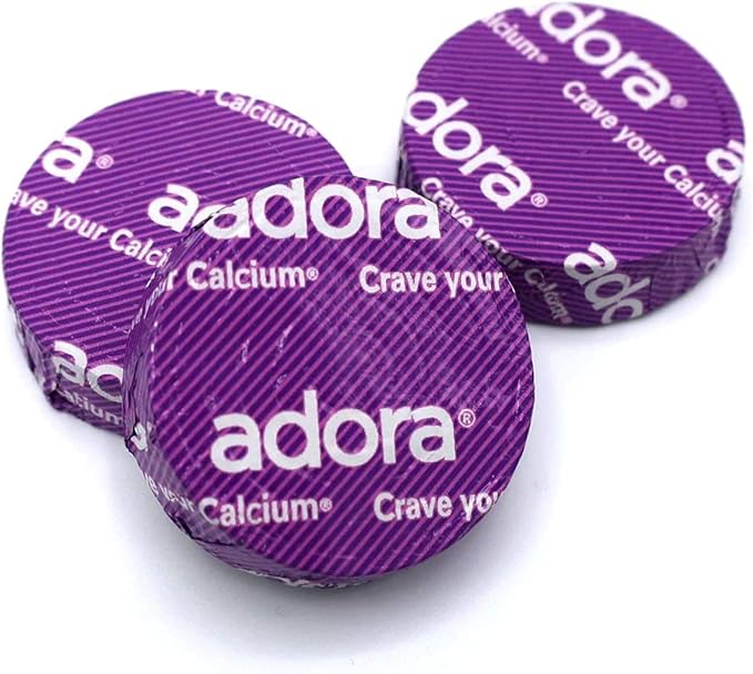 Adora Calcium Supplement, Fairtrade Dark Chocolate, Pack of 12 - 30 ct