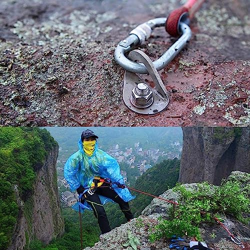 ISOP Climbing Anchor Bolt 2 Set - Expansion Bolt and Hanger FIXE 1 Rock Climbing - Professional Eyebolts for Fire Escape Rope Ladders - Conrete Wall Mounted Anchors