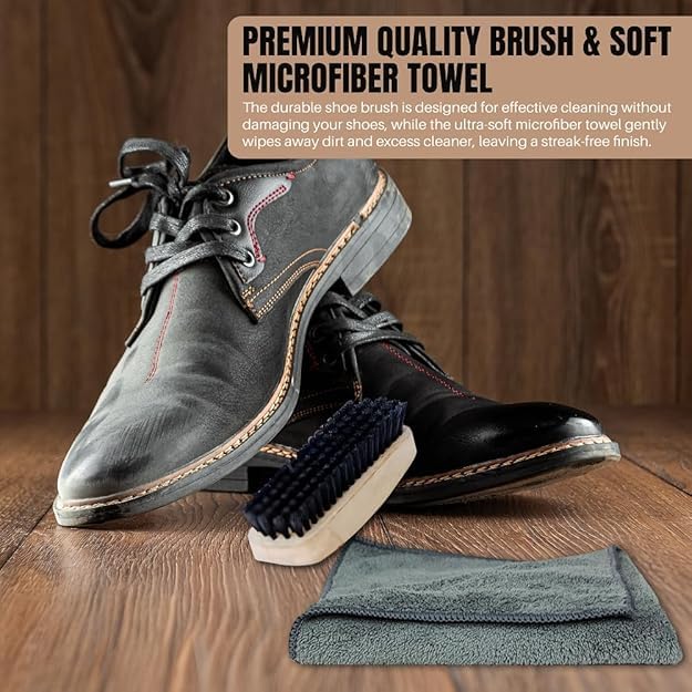 ICYKICKS Premium 6-in-1 Sneaker & Shoe Cleaning Kit – Foam Cleaner, Water-Repellent, Odor Eliminator, Brush & Microfiber Towel – Safe for Leather, Suede, Canvas – Deep Clean Sneakers Fast