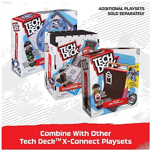 TECH DECK The Berrics X-Connect Park Creator Customizable Ramp Set | Foldable 30" Transforming Park, Berrics Pro Fingerboard, Portable Mini Skatepark, Toy Skateboard GIfts for Kids Ages 6+