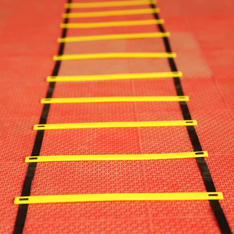 Ultimate Agility Ladder Speed Training Equipment - 8, 12, 16 Rungs Nylon Rope PP Rope Adjustable Speed Ladder for Kids and Adults, with Carry Bag - size: C