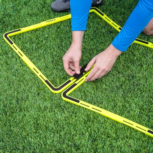 FORZA Trapezoid Training Rings | Set of 10 Agility Rings for Speed, Agility and Coordination Training | Multi-Sport Indoor and Outdoor Use