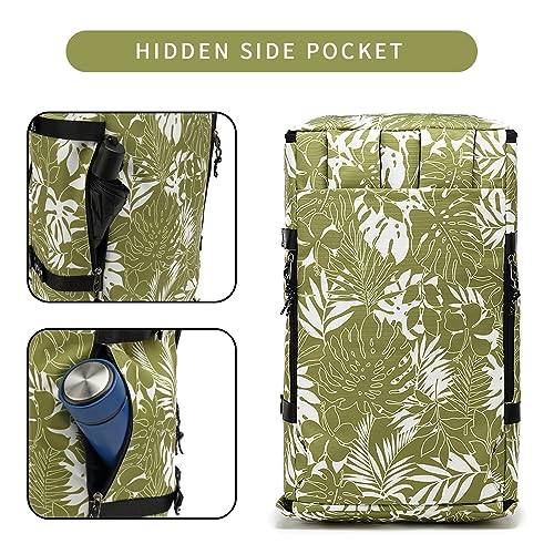 gym duffel bag backpack wrestling bag with shoe compartment 4 kinds of back method waterproof sports walking laptop - color: A-floral Green