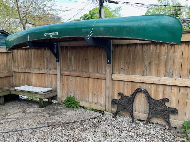 ReRackiT - Outdoor or Indoor Wall Mounted Kayak Rack, SUP Rack, Canoe Rack - Stackable - size: 1 Rack (For Canoes)