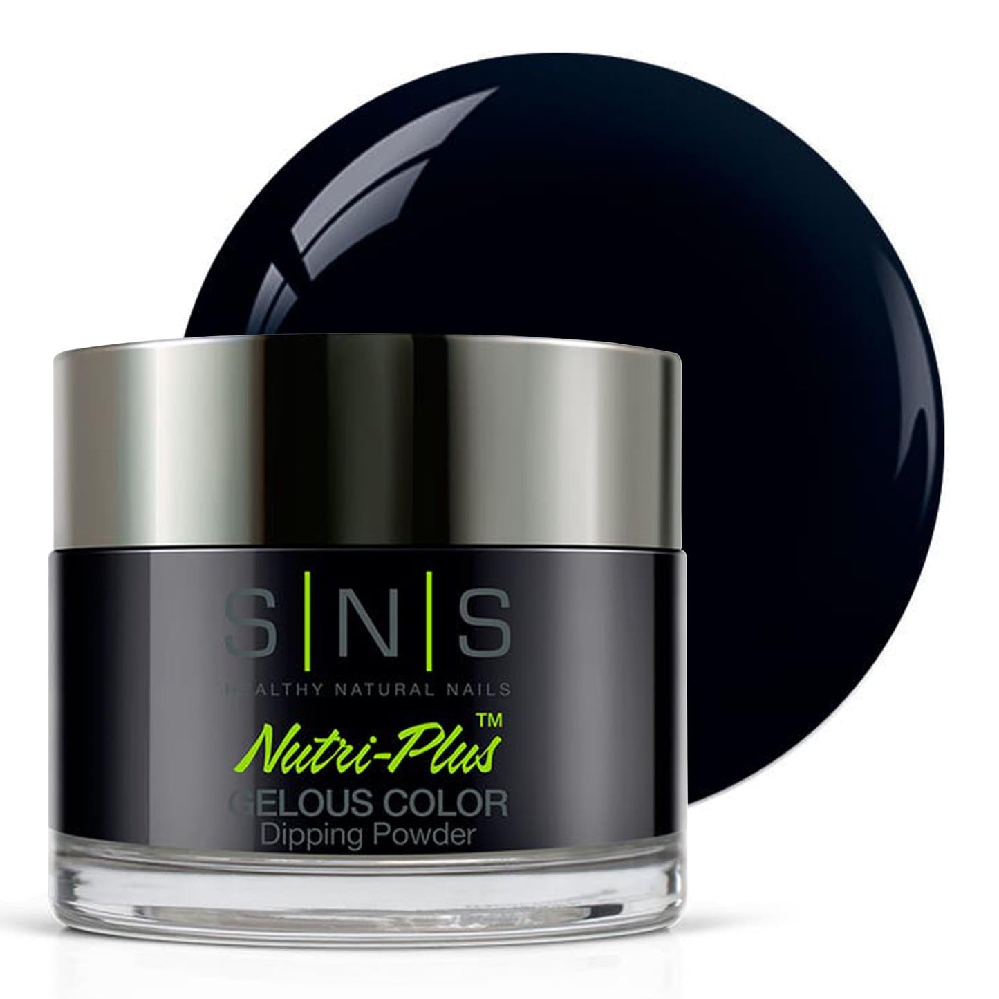 Sns Nail Dip Powder, Gelous Color Dipping Powder - Silent Summer Night (Black) - Long-Lasting Dip Nail Color Lasts 14 Days - Low