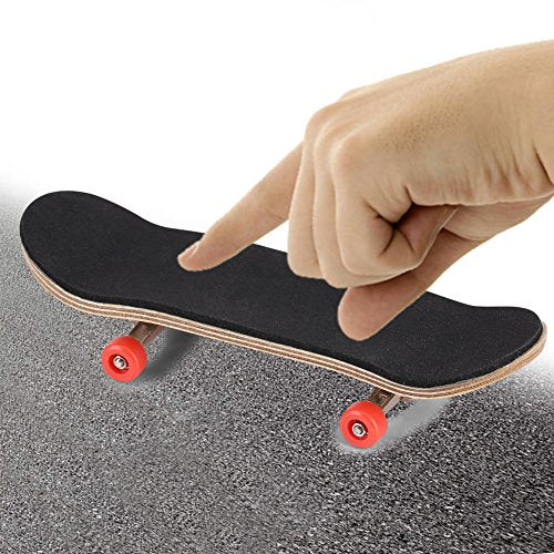 HERCHR Finger Boards, 1Pc Maple Wooden Alloy Fingerboard Finger Skateboards Creative Fingertips Daliy Playing Relaxing Movement Set with Box for Relax Play (Red) - color: Red