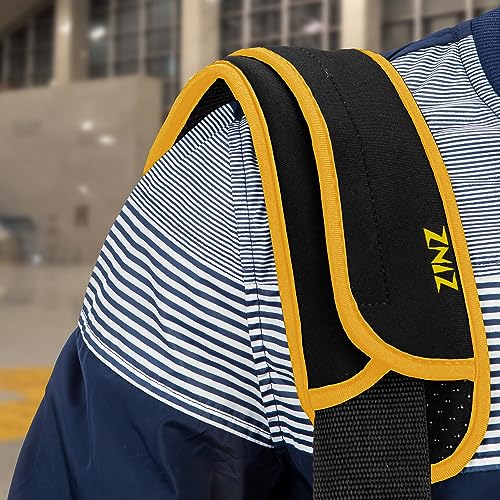 ZINZ Ultra Thick & Breathable Universal Shoulder Pad Cushion for Bag - Long & Comfort - color: Black&yellow