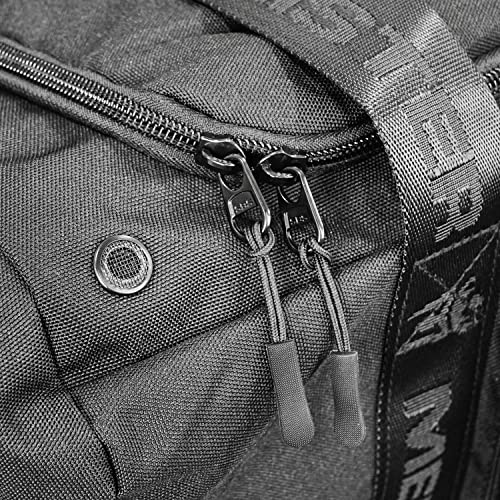 Meister Brawler Gym Bag for Fighters w/Zip-Out Wash Bag & Shoe Locker | Built for fighters and gym go-hards, waterproof 40L duffel bag with WrapHamper wash bag and smart pocket layout