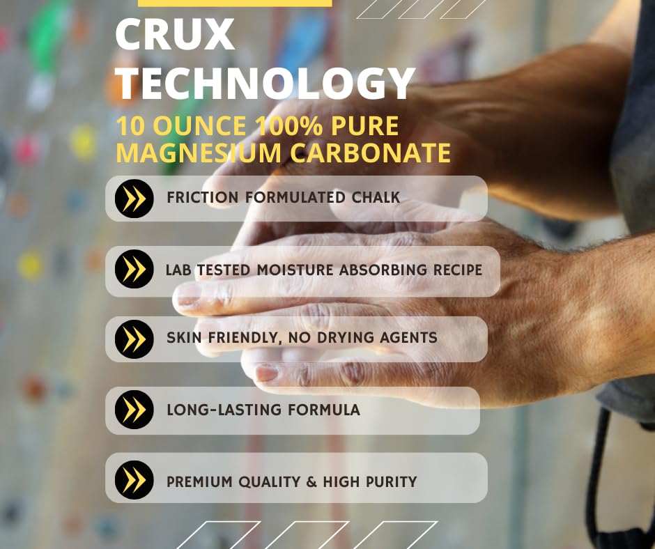 Crux Technology Sports Chalk for Rock Climbing 100% Magnesium Carbonate - style: Chunky Blocks