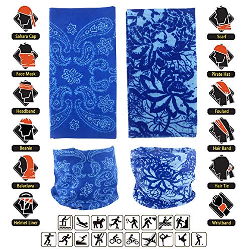 Neck Gaiter Masks Tube Scarf,Seamless Bandanas Buffs Gators,Ourdoor Face Mask Face Covering Multi Headwear - color: No4