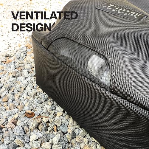 TIPS Transit Shoe Pod by Blue Tees Golf – Water Resistant, Ventilated and Padded Shoe Storage for Shoes up to Size 15, Durable Nylon with Padded Carry Handle and Ventilation Panel