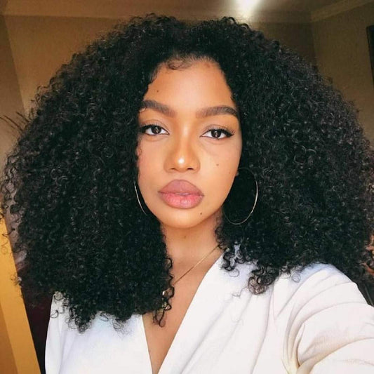 Bly Mongolian Afro Kinky Curly Boho Human Braiding Hair 3 Bundles 20/20/20 Inch Unprocessed Hair Weave Weft Big Hair For Black W