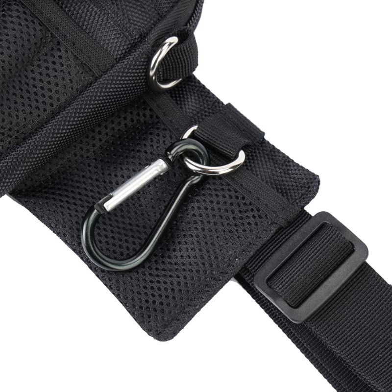 Nurse Utility Organizer Fanny Pack Hip Bag Waist Pack Pouch Case with Multi-Compartment and Tape Holder for Medical Scissors Care Kit Tool (Black) - color: Black