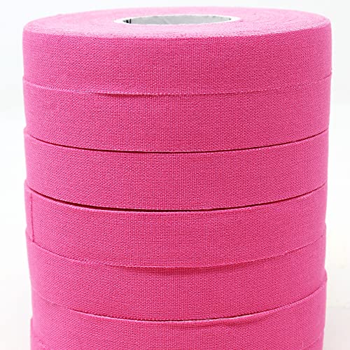 Bighorn Athletics Pro Finger Tape + Tin, 0.3" x 45Ft, 8 Rolls, Pink | Pro Series competition tape – 50% stronger than cotton. Residue-free, sweat-proof adhesive for Jiu Jitsu & hard training. - color: Pink