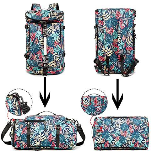 Gym Bag Duffle Backpack Suitable for Hiking,Camping, Travel 40L Large Capacity Trendy Cool Laptop Lightweight Backpack for Men and Women (Blue)… - color: Blue