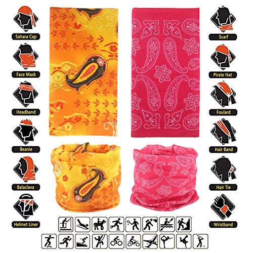 Neck Gaiter Masks Tube Scarf,Seamless Bandanas Buffs Gators,Ourdoor Face Mask Face Covering Multi Headwear - color: No1