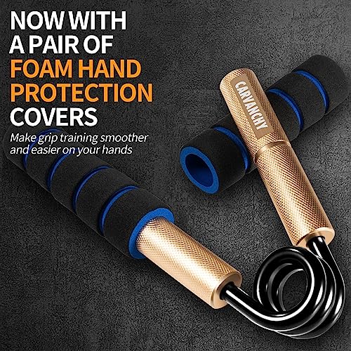 Grip Strength Trainer Set, 6 Pack, 50-350LB, Wrist Forearm Strengthener, Metal No Slip, Hand Grip Gripper Strengthener for Strength Training and Exercise, Hand Workout Squeezer Grip Strength - color: Gold,300lb