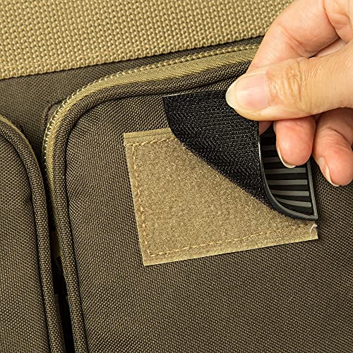 Tactical Range Duffel Heavy Duty Military Molle Gear Travel Sports Gym Bag Lockable Zippers with US Flag Patch (27 In Khaki) - size: 27 In Khaki