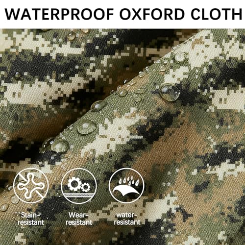 120L 3 Wheel Tactical Rolling Duffle Bag, Heavy Duty Military Deployment Luggage, 900D Waterproof Duffel for Camping Travel Outdoor Sports - color: Camo Light Green