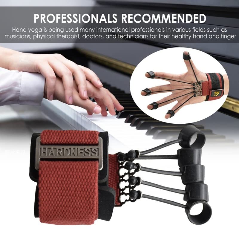 1Pcs Hand Gripper Finger Expander Finger Trainer Finger Exerciser Resistance Bands Fitness Finger Force Grip Device Hand Training - color: green