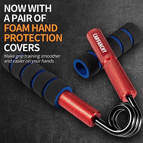 Grip Strength Trainer Set, 6 Pack, 50-350LB, Wrist Forearm Strengthener, Metal No Slip, Hand Grip Gripper Strengthener for Strength Training and Exercise, Hand Workout Squeezer Grip Strength - color: Red,200lb