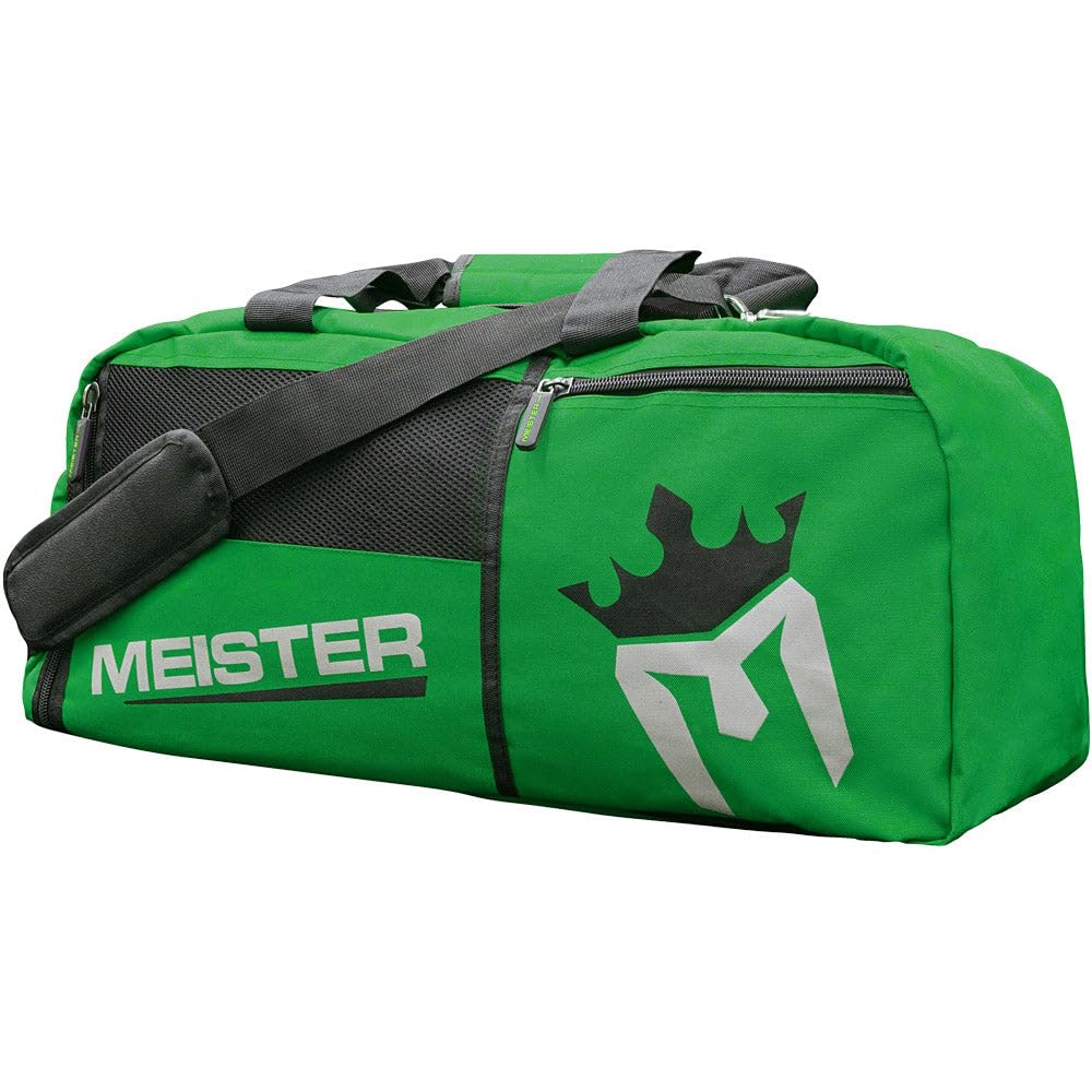 Meister Vented Convertible Duffel/Backpack Gym Bag - Ideal Carry-On | Built for athletes with dual mesh ventilation and ultra-durable construction for training, travel and everyday use - color: Green