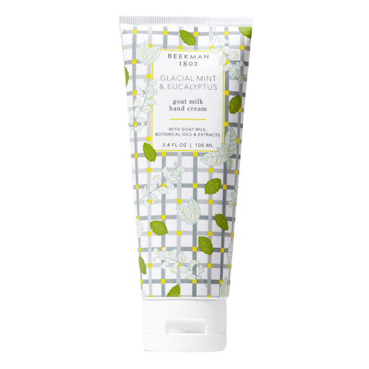 Beekman 1802 Glacial Mint & Eucalyptus Hand Cream - 3.4 Oz - Scented - Nourishes, Hydrates & Repairs - With Goat Milk, Shea Butt