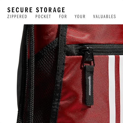 adidas Alliance Sackpack – Drawstring Backpack for Sports, Small Gym Bag, Team Power Red/2, OSFA - color: Team Power Red/2