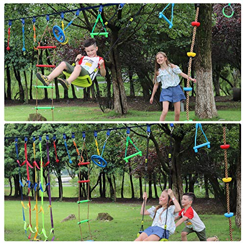 Ninja Slackline Buckle Straps - 8pc Removable Hanging Loops for Ninja Obstacle Course Training, Attaching Ninja Obstacle Accessories - Durable Buckle Straps - Blue Color - style: Buckle Straps