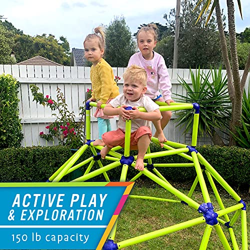 Eezy Peezy Climber with Top - Active Indoor Outdoor Play Set Climbing Dome Equipment Toys - Fun for Kids Ages 3 to 6 Years Old, Green and Blue - color: Green/Blue
