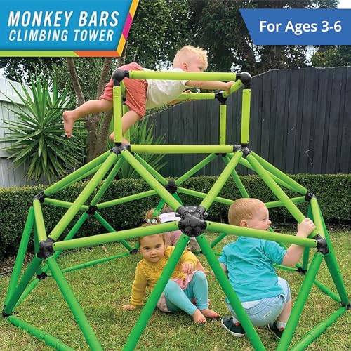Eezy Peezy Climber with Top - Active Indoor Outdoor Play Set Climbing Dome Equipment Toys - Fun for Kids Ages 3 to 6 Years Old, Green - color: Green