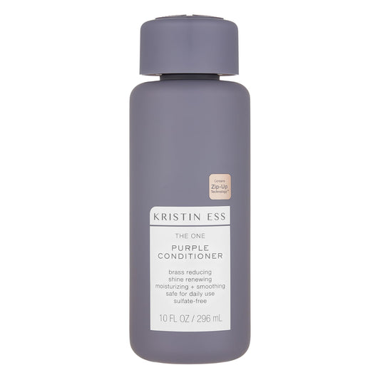 Kristin Ess Hair The One Purple Conditioner For Toning + Moisturizing Blonde Hair - Neutralizes Brass + Yellow Tones - Sulfate,
