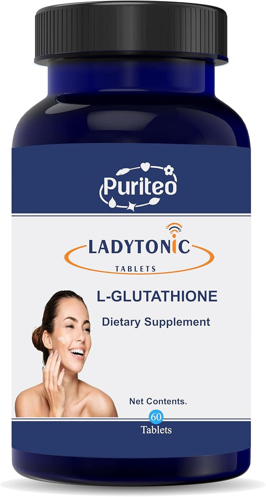 LADYTONIC Tablet (L-GLUTOTHIONE500MG) Vitamin C Grape Seed Extract | Vitamin E Tablets - (Pack of 1, 60 Tablets Each)