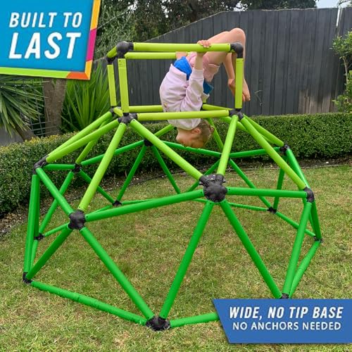 Eezy Peezy Climber with Top - Active Indoor Outdoor Play Set Climbing Dome Equipment Toys - Fun for Kids Ages 3 to 6 Years Old, Green - color: Green