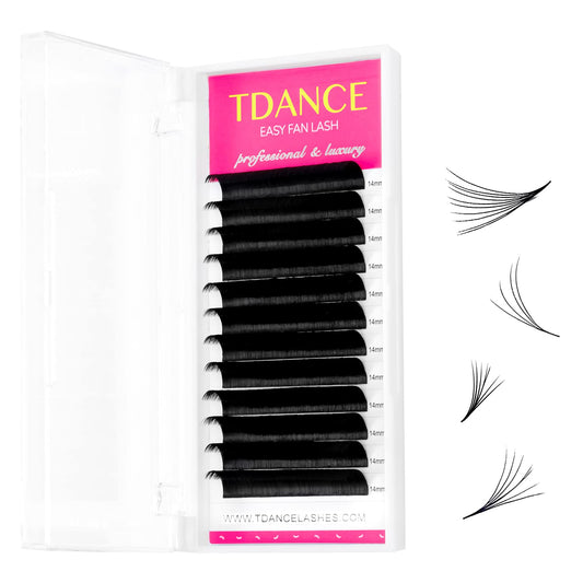 Tdance Eyelash Extension Supplies Rapid Blooming Volume Eyelash Extensions Thickness 0.03 Dd Curl 12Mm Easy Fan Volume Lashes Se