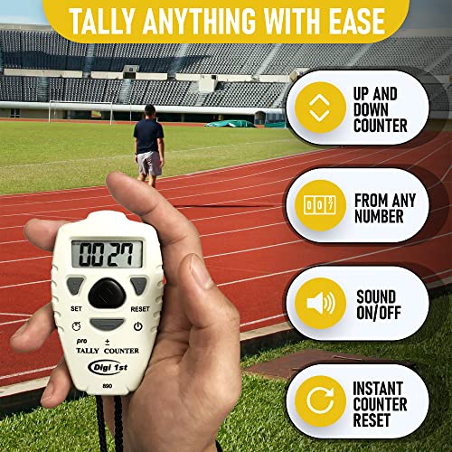 TC-890 Digital Tally Counter, Electronic Up Down Clicker, Add/Subtract People & Pitch Counter for Golf, Lap & Knitting (4-Pack) - size: 4-Pack