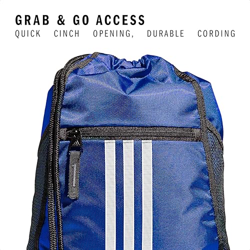 adidas Alliance Sackpack – Drawstring Backpack for Sports, Small Gym Bag, Team Royal Blue/2, OSFA - color: Team Royal Blue/2