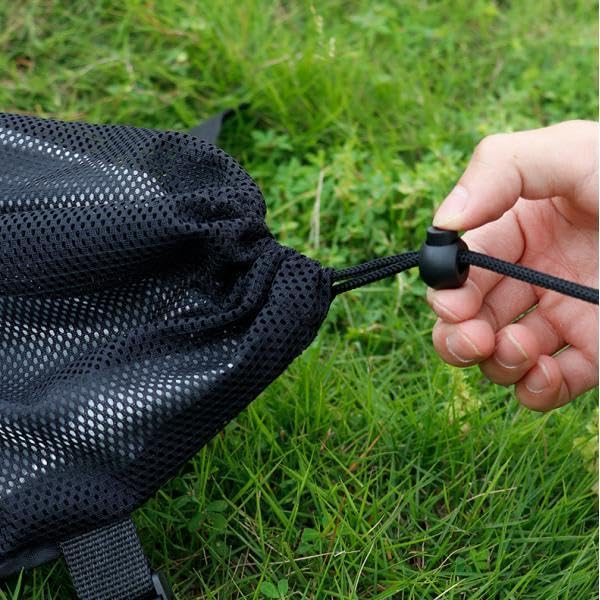 Backpack Extension Bag Large Capacity Storage Mesh Pocket Outdoor Accessory External Storage Pouch Foldable Oxford Cloth Weatherproof Breathable