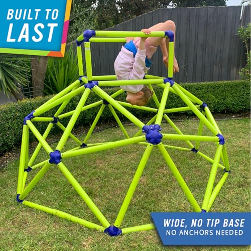 Eezy Peezy Climber with Top - Active Indoor Outdoor Play Set Climbing Dome Equipment Toys - Fun for Kids Ages 3 to 6 Years Old, Green and Blue - color: Green/Blue