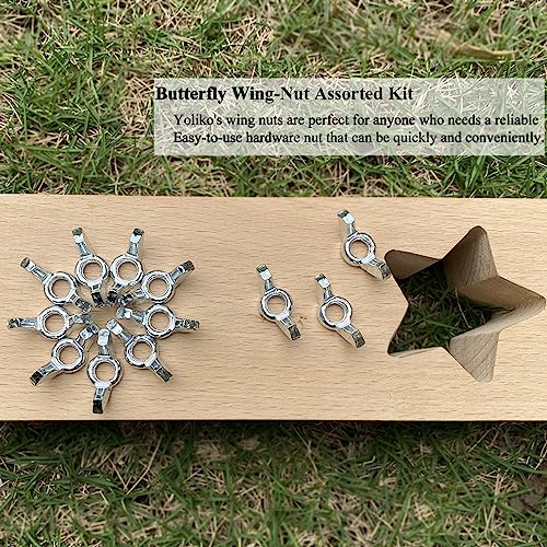 30 PCS 5/16-18 Inch Wingnuts, Quality Carbon Steel Wing Nuts Zinc Plated Fasteners Parts Butterfly Nut, Hand Twist Tighten Hardware Nuts Butterfly Wing-Nut 5/16-18” Assorted Kit - size: 5/16"-18 - Carbon Steel - 30 Pcs