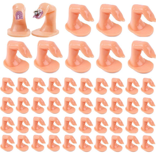 Lorvain 50 Pieces Practice Fingers Training, Nail Manicure Training Fingers Nail Practice Fingers Model, Acrylic Nails Practice