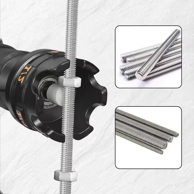 Threaded Rod Nut Driver Tool - Fits 1/4" 3/8" 1/2" Impact Drill, Quick Spinning Bolt Extractor & Nut Drill Attachment for Conduit, Strut System, Electrical Rack, Pipe & HVAC Installations