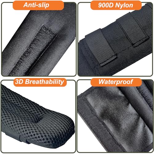 2 Pack Shoulder Strap Pad Backpack Strap Pads Tactical Vest Shoulder Pad Guitar Pad Width Up to 3.1" Compatible with Tactical Vest Tactical Sling Bag - color: Black