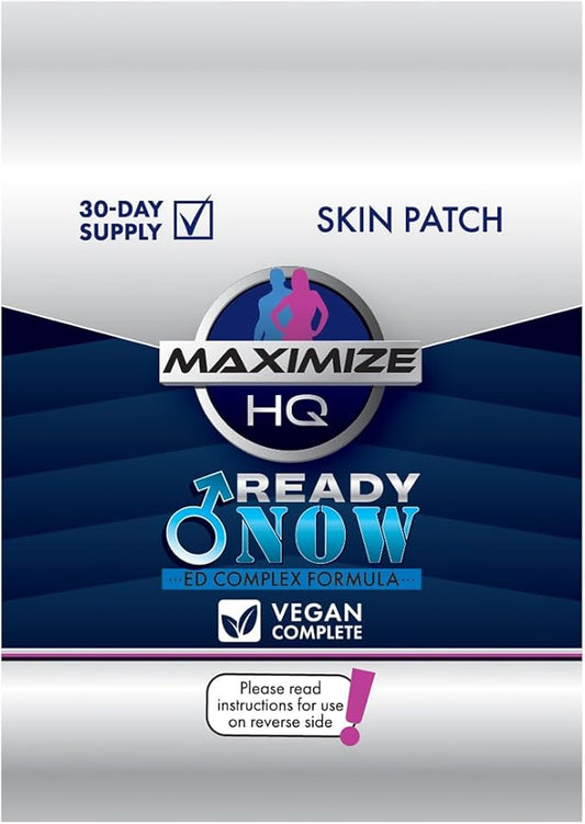 MAXIMIZE HQ Ready Now Patches - 8 Hour Time-Release - Gluten Free - Vegan