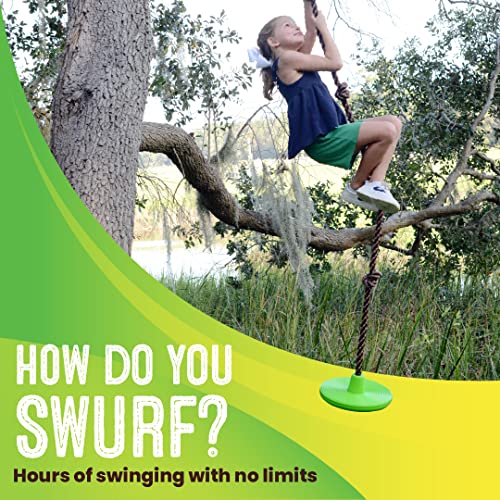 Swurfer Disco Tree Swing - Swing Sets for Backyard, Outdoor Swing, Swingset Outdoor for Kids, Easy Installation, Heavy Duty, Adjustable Climbing Rope, Weather Resistant - style: Disco Tree Swing – Disco Swing