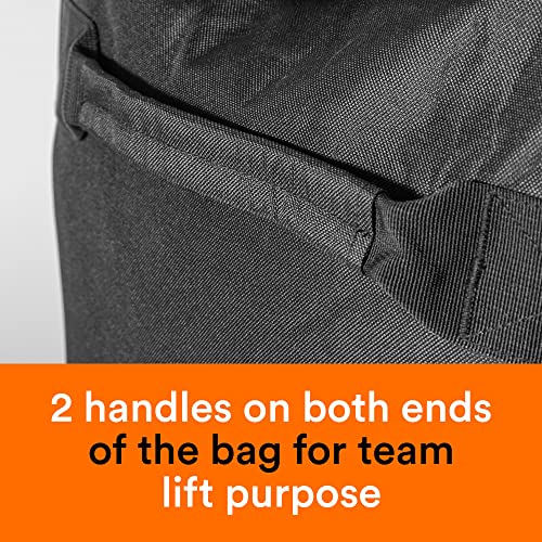 Fitdom 130L 36" Extra Large Sports Gym Equipment Travel Duffle Bag | Heavy Duty, Adjustable Shoulder Strap, 7 Compartments, Perfect for Soccer Baseball Basketball Hockey Football, Team Coaches - color: Black