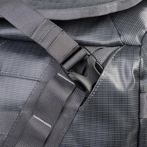 Cascade Mountain Tech 60L Duffle Bag, Convertible Travel Duffel Bag for Men Women, Water Resistant & Tear Resistant - color: Lava Smoke Grey