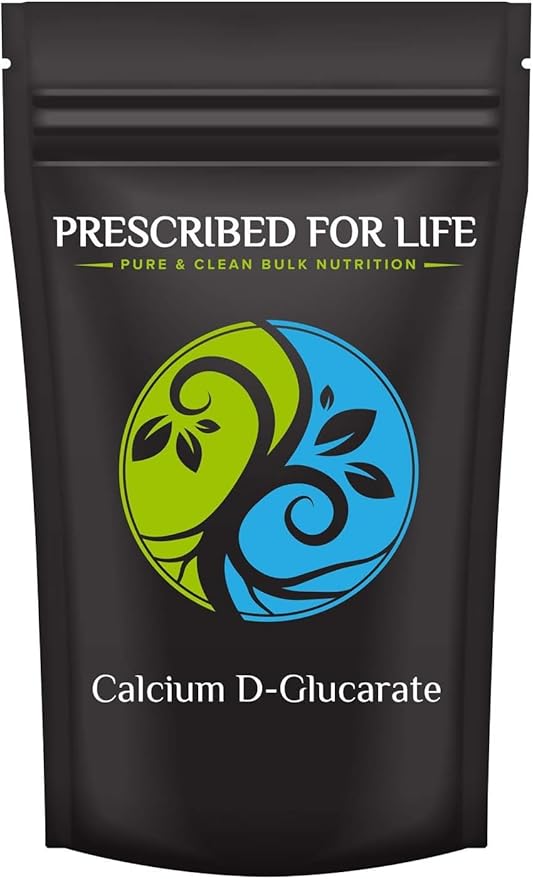 Prescribed for Life Calcium D Glucarate Powder, Pure CDG Fine Powder, USP Grade, Vegan, Gluten Free, Non GMO (1kg / 2.2lb)